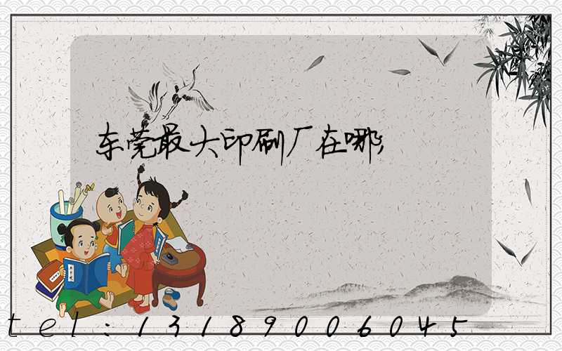 东莞最大印刷厂在哪