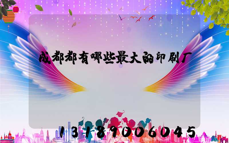 成都都有哪些最大的印刷厂